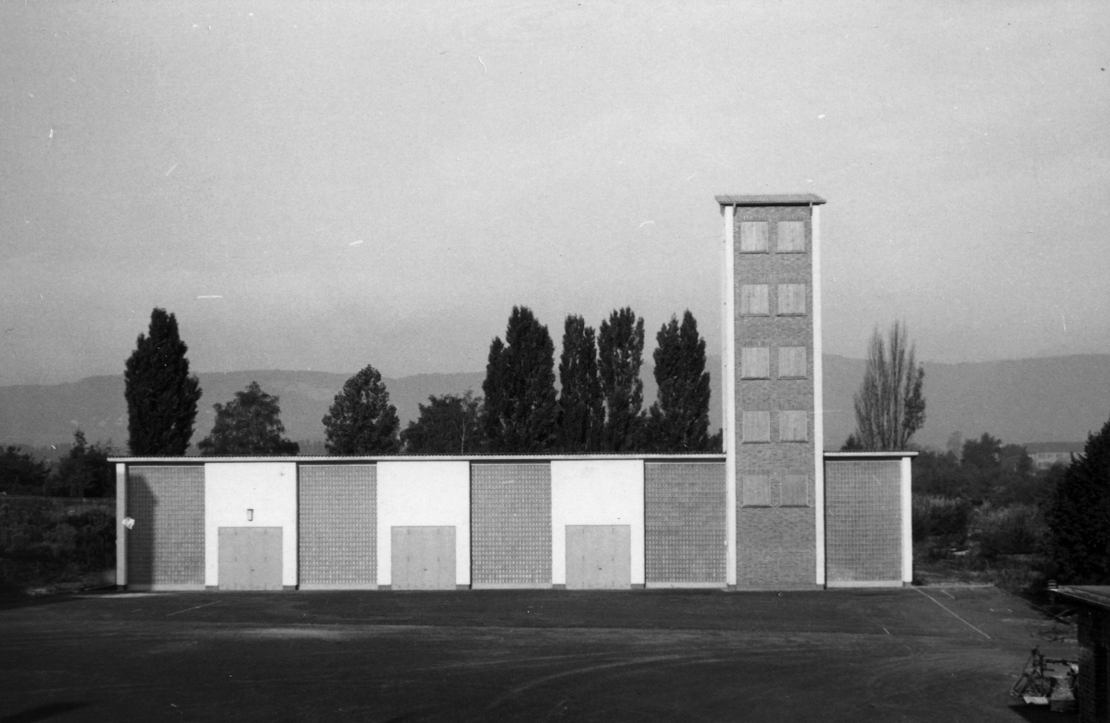 Feuerwehr Königstädten - Gruppenführerlehrgang Kassel 1958 - Übungsturm