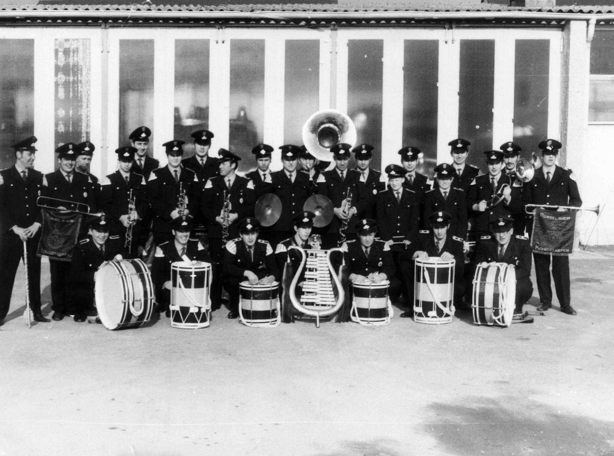 Feuerwehr Königstädten - Fanfarenzug - Feuerwehrgerätehaus - März 1970