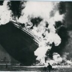 Zeppelin Katastrophe der Hindenburg LZ 129 in Lakehurst, New Jersey, am 6.5.1937