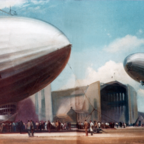 Zeppelin Hindenburg LZ 129 + LZ 129 - Friedrichshafen 1936